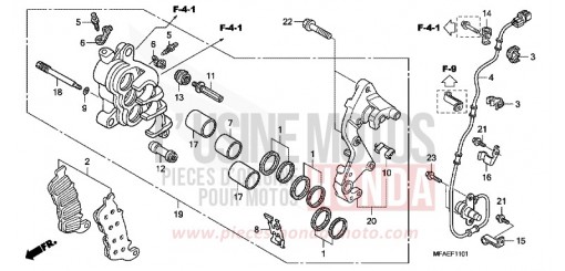 BREMSSATTEL, R. VORNE (CBF1000A/T/S) CBF1000AA de 2010